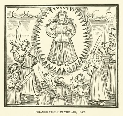 Mærkeligt syn i luften, 1642 af English School